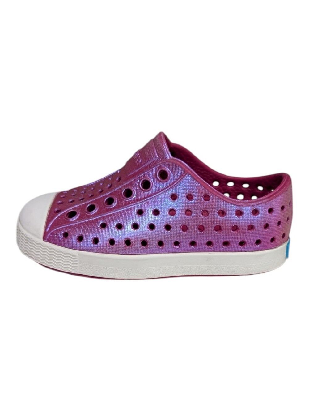 Native Kids Youth Purple Pearl White Slipon Water Shoe Sneaker Breathable Size 3